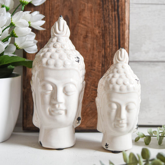 White Buddha Head Ornament