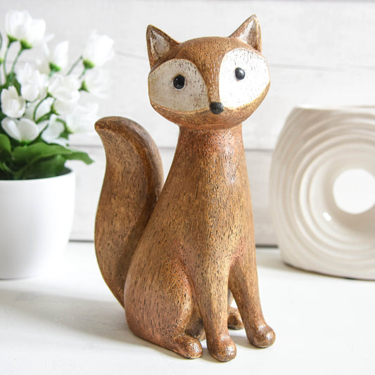 Medium Country Fox Resin Figurine