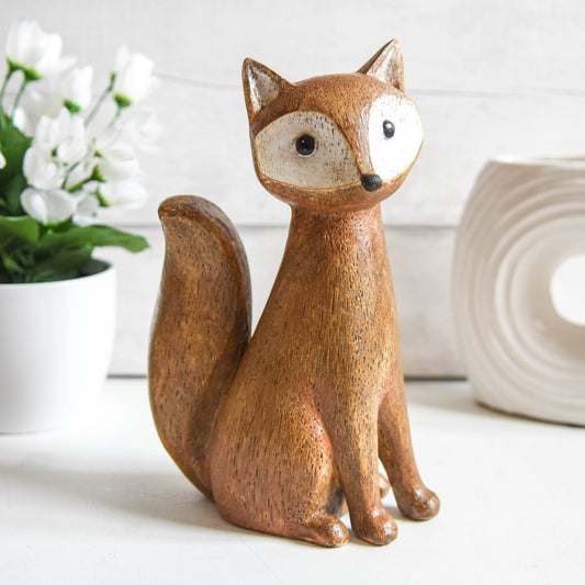 Medium Country Fox Resin Figurine