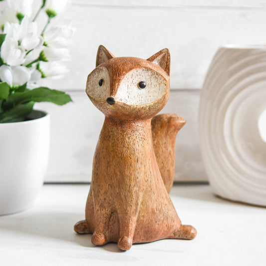 Small Country Fox Resin Figurine