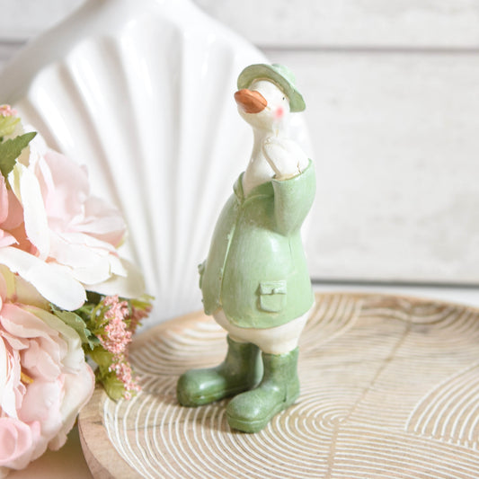 Sage Green Standing Mini Duck Ornament