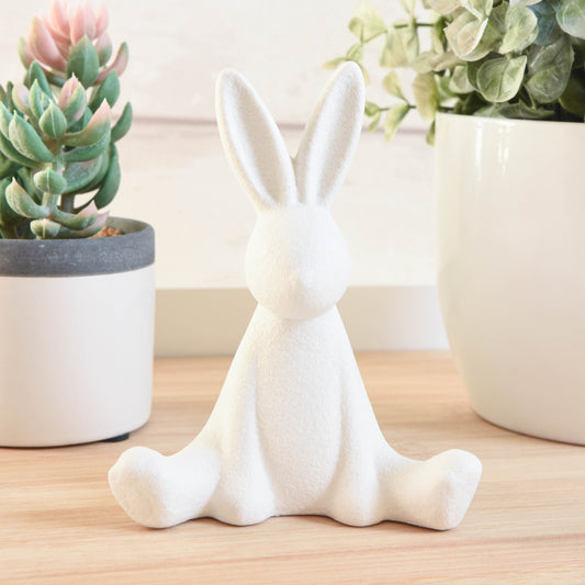 White Sitting Rabbit Ornament