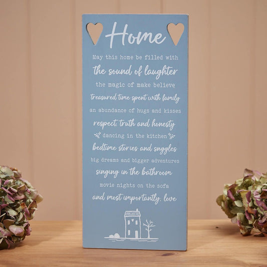 Home Rules Tall Wooden Plaque