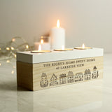 Personalised Home Triple Tealight Box