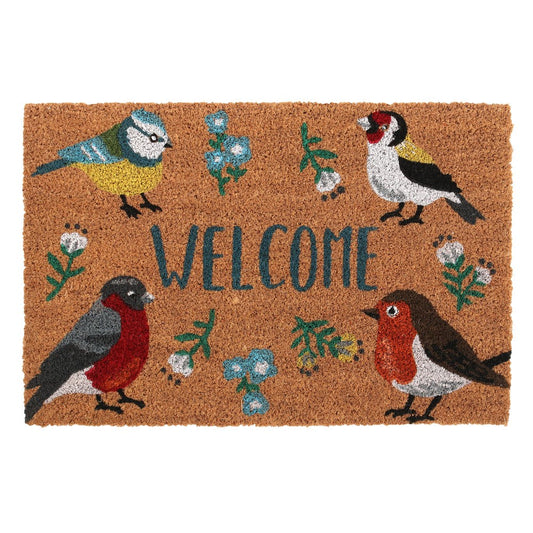 British Garden Birds Natural Doormat