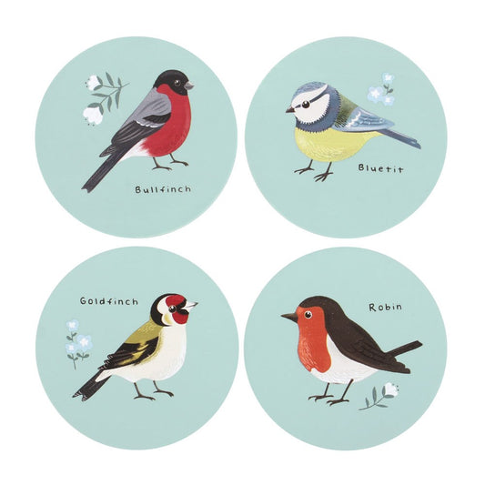 British Garden Birds Coasters Set of 4