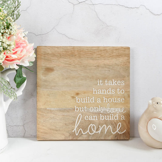 Build A Home Wooden Plaque