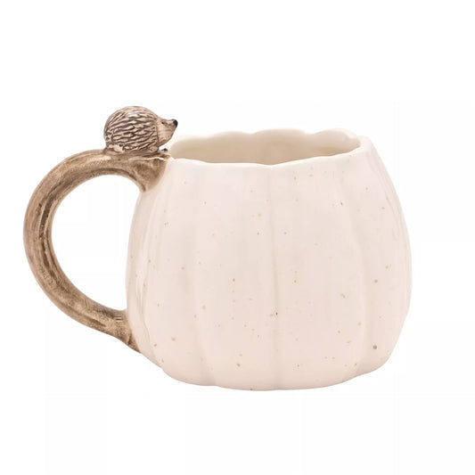Pumpkin Mug with Hedgehog
