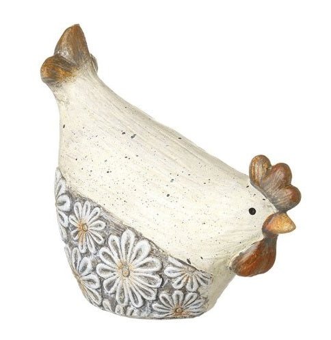 Floral Chicken Ornament Small
