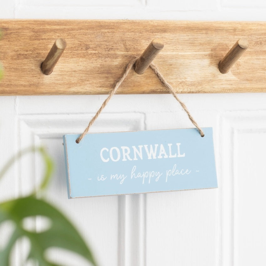 Cornwall Is My Happy Place Hanging Sign