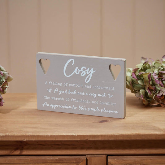 Cosy Home Wooden Plaque