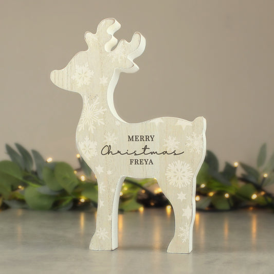 Personalised Snowflake Reindeer Ornament