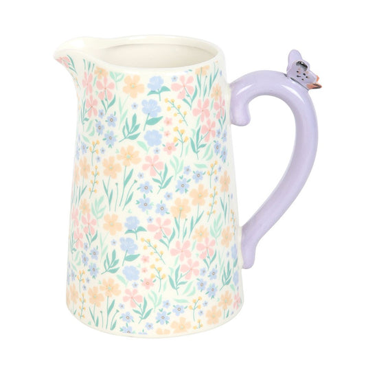 PRE-ORDER Ditsy Floral Print Ceramic Flower Jug with Butterfly