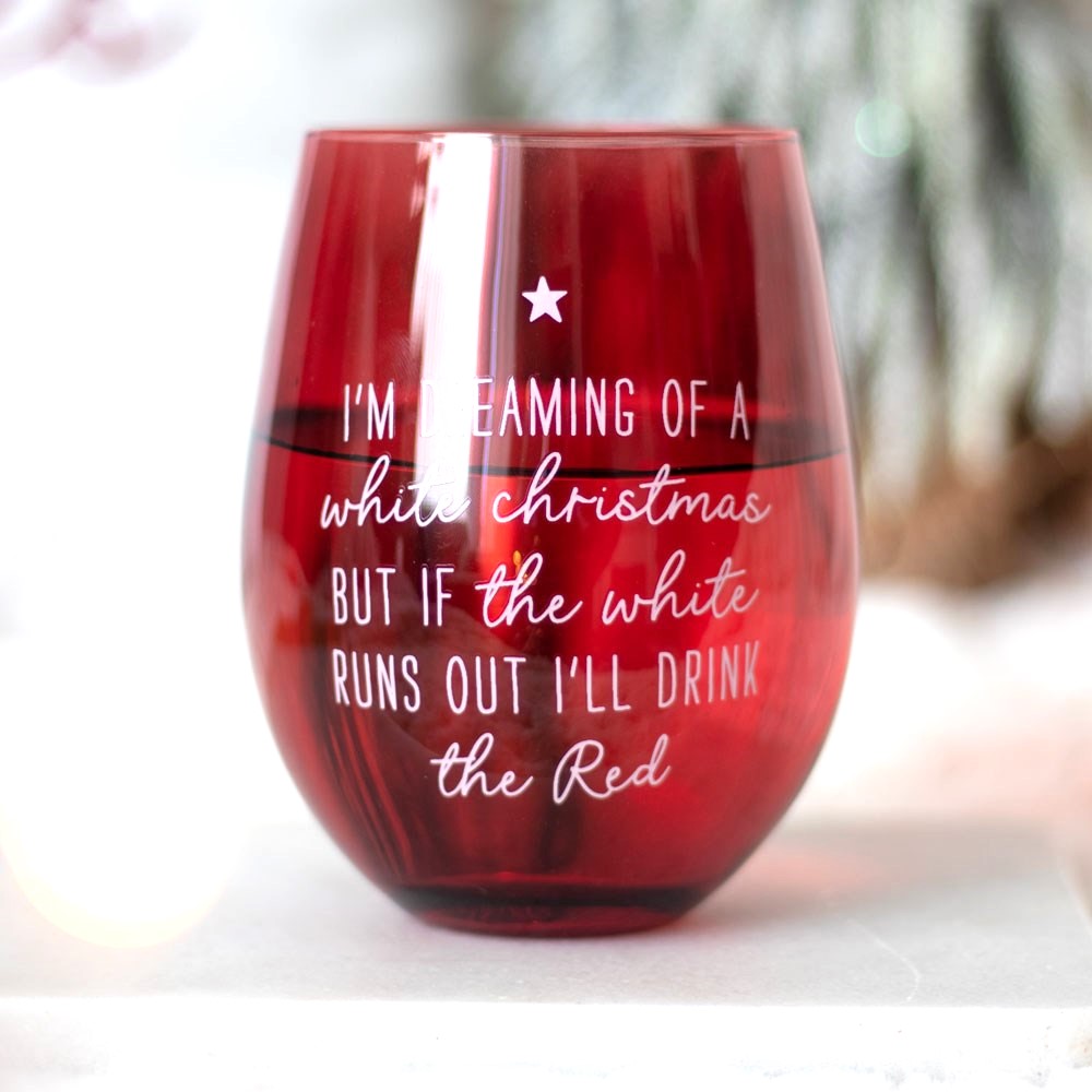 Dreaming Of A White Christmas Stemless Glass