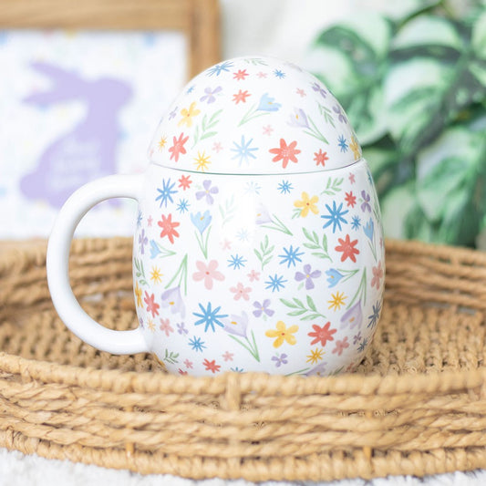 PRE-ORDER Spring Floral Print Egg Shaped Mug