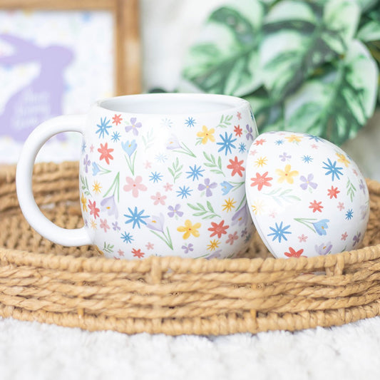 PRE-ORDER Spring Floral Print Egg Shaped Mug