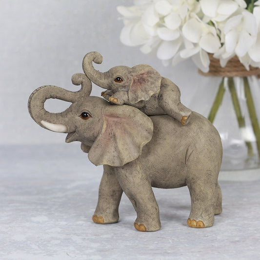 Elephant Adventure Mother & Baby Figurines