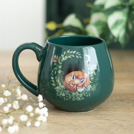 PRE-ORDER Green Sleeping Fox Rounded Mug