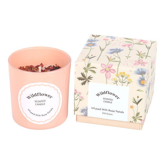 PRE-ORDER Wildflower Candle with Rose Petals