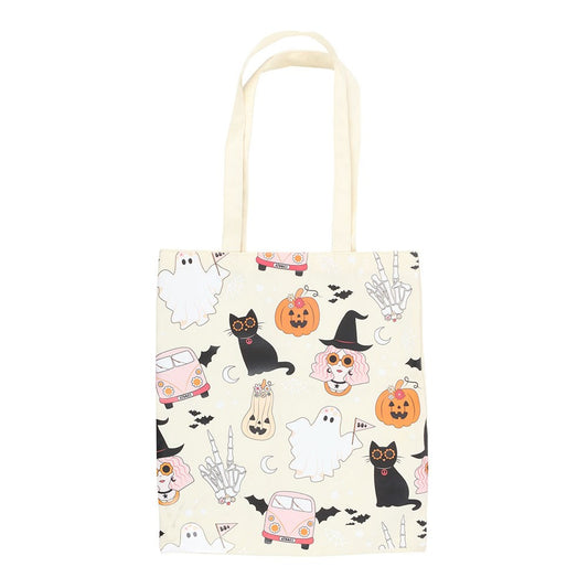 Groovy Ghost Polycotton Tote Bag