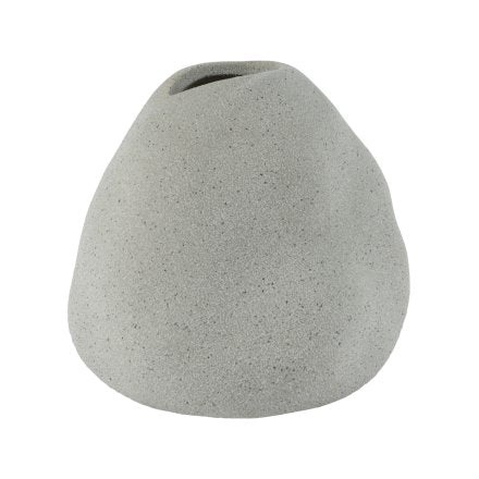 Small Grey Organic Textured Stoneware Vase