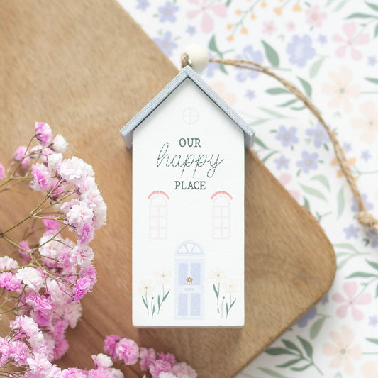 Our Happy Place Wooden House Hanger