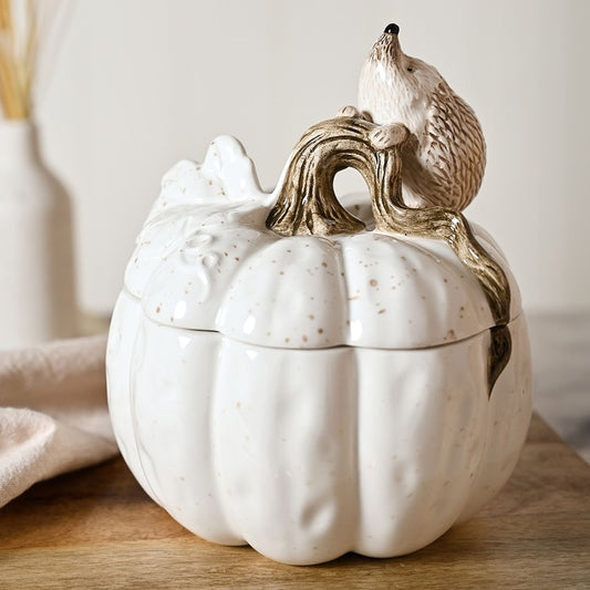 Hedgehog Pumpkin Storage Jar