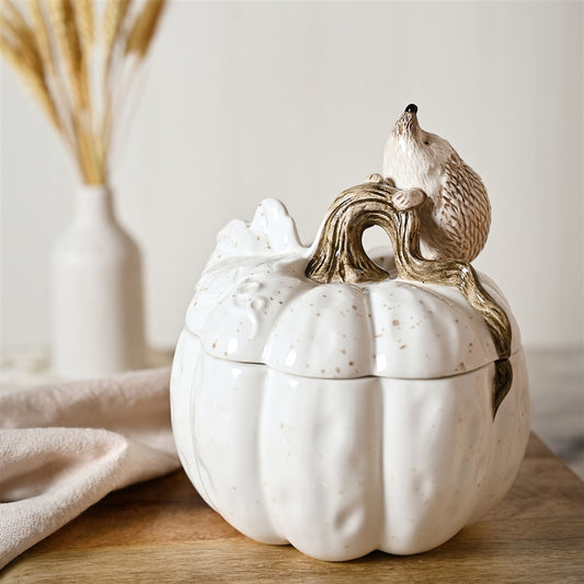 Hedgehog Pumpkin Storage Jar