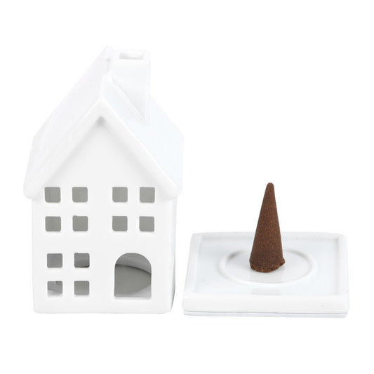 White House Ceramic Incense Cone Holder