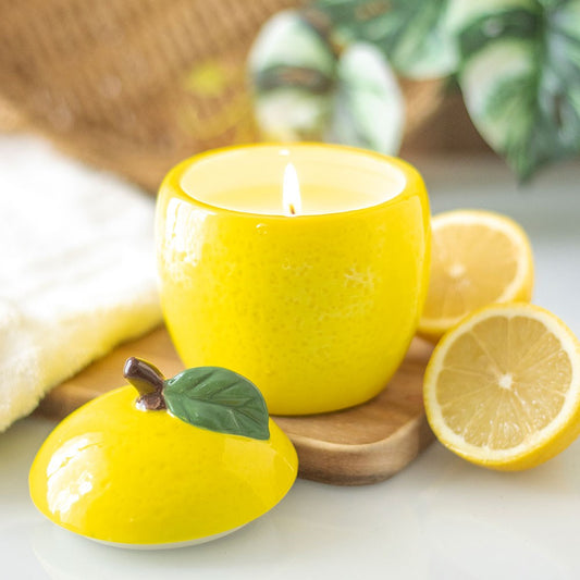 Lemon Shaped Scented Candle Jar