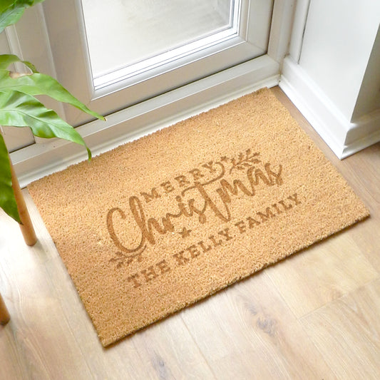 Personalised Christmas Indoor Doormat