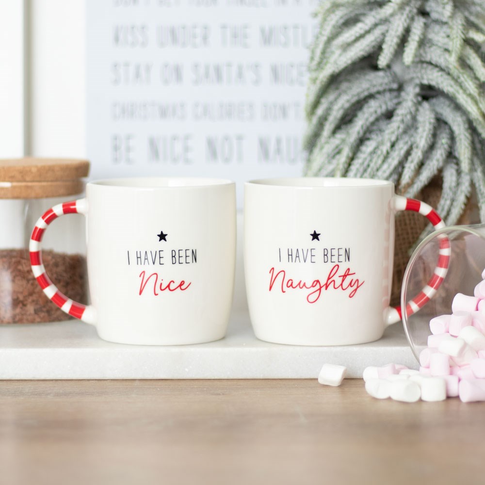 Naughty & Nice Couples Mug Set