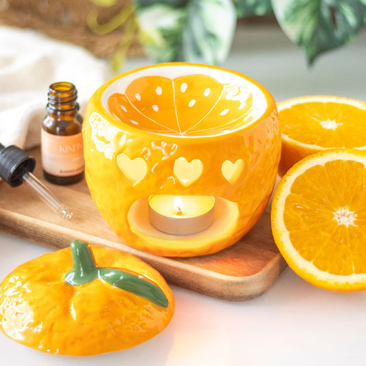 PRE-ORDER Orange Ceramic Oil Burner