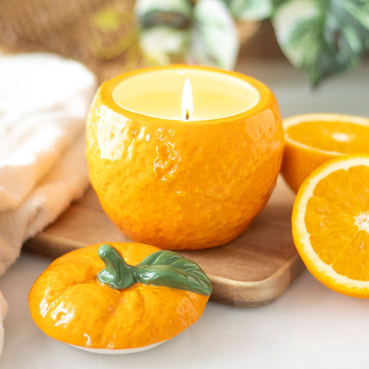 Orange Shaped Scented Candle Jar