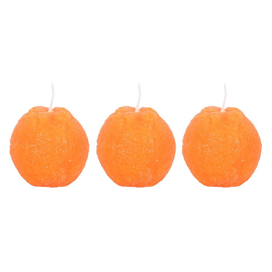 PRE-ORDER Set of 3 Orange Shaped Unscented Candles