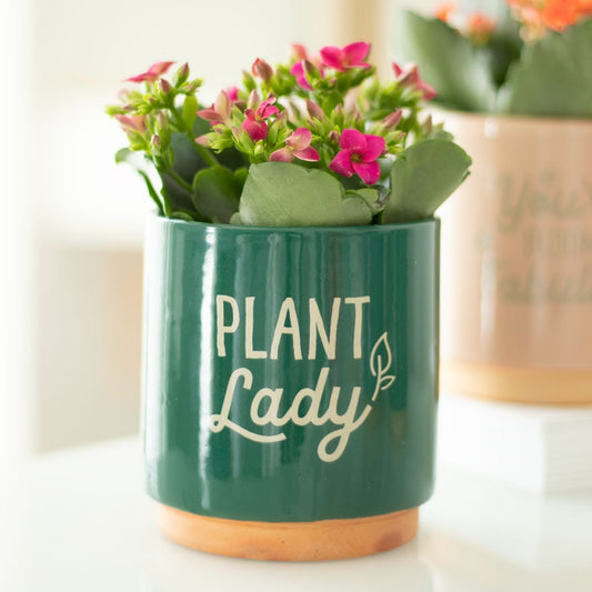 Plant Lady Dark Green Plant Pot