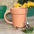 Plain Ceramic Pot Mug & Shovel Spoon