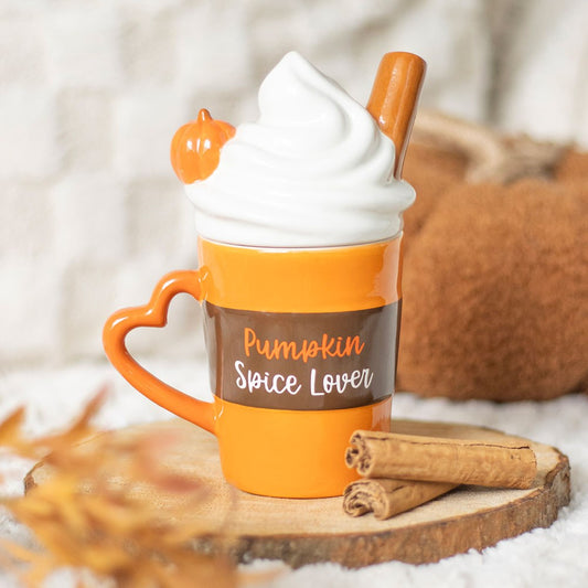 Pumpkin Spiced Latte Shaped Lidded Mug