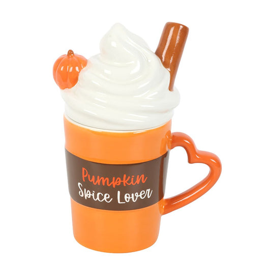 Pumpkin Spiced Latte Shaped Lidded Mug