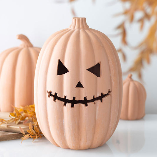 Large Terracotta Pumpkin Ornament