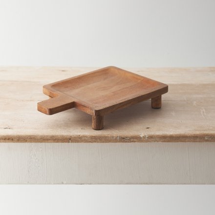 Mango Wood Display Tray with Feet