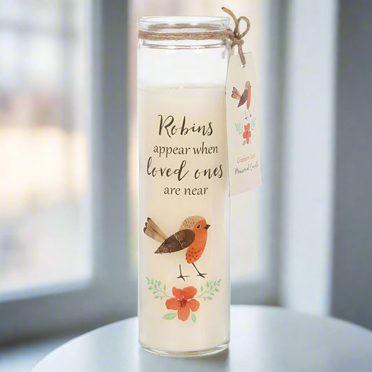 Robins Appear Cranberry Scented Memorial Candle