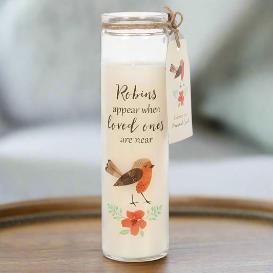 Robins Appear Cranberry Scented Memorial Candle