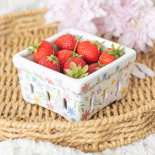 PRE-ORDER Spring Floral Print Berry Basket