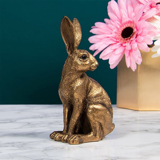 Bronze Sitting Hare Ornament