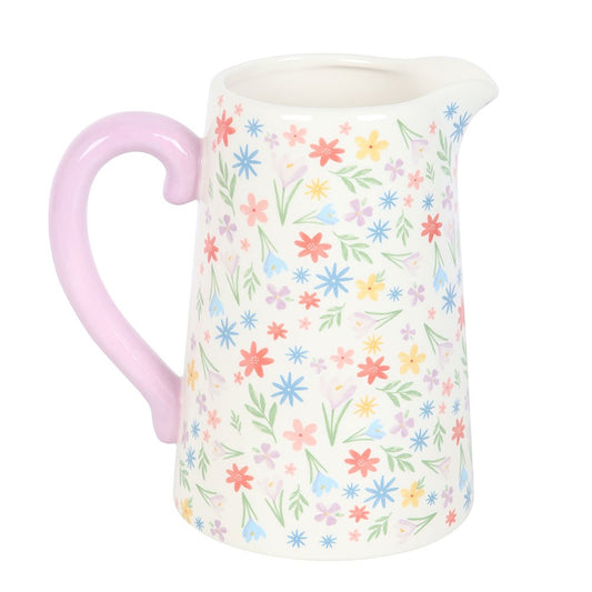 PRE-ORDER Spring Floral Print Ceramic Flower Jug