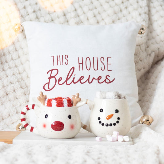 This House Believes Cushion with Bells