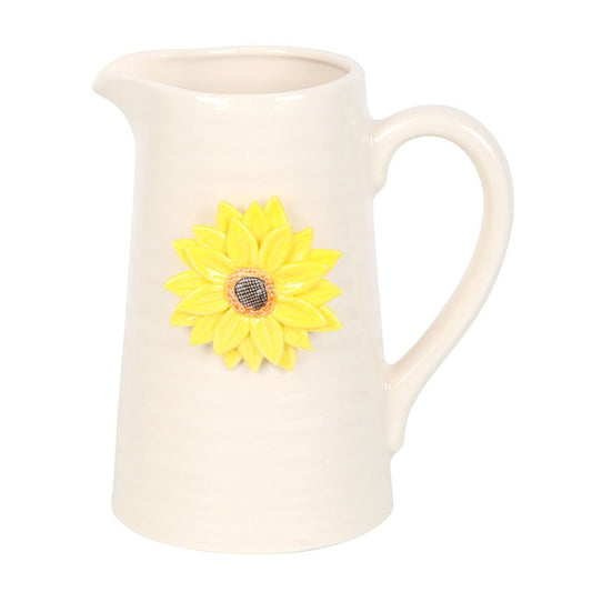 PRE-ORDER Yellow 3D Sunflower Ceramic Flower Jug