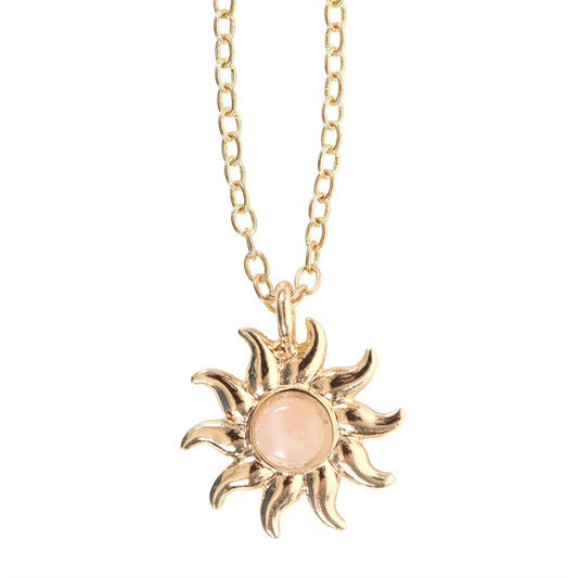 The Sun Celestial Rose Quartz Necklace Card