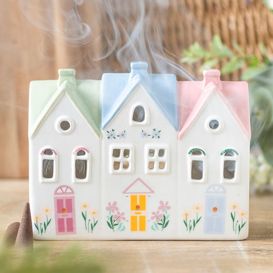 PRE-ORDER Pastel House Tealight House & Incense Cone Burner